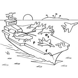 Disegno da colorare: Portaerei (Trasporti) #206163 - Pagine da Colorare Stampabili Gratuite