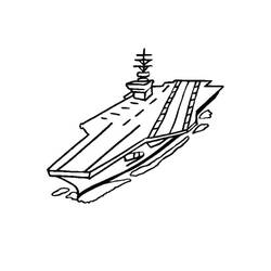 Disegno da colorare: Portaerei (Trasporti) #206165 - Pagine da Colorare Stampabili Gratuite