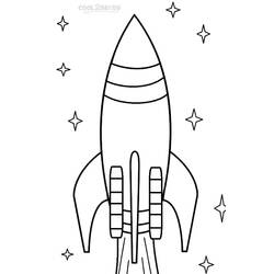 Disegno da colorare: Razzo (Trasporti) #140069 - Pagine da Colorare Stampabili Gratuite