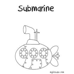 Disegno da colorare: Sottomarino (Trasporti) #137702 - Pagine da Colorare Stampabili Gratuite