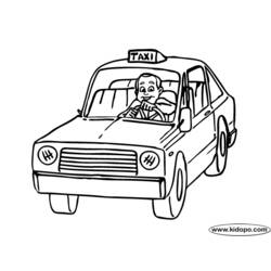Disegno da colorare: Taxi (Trasporti) #137191 - Pagine da Colorare Stampabili Gratuite