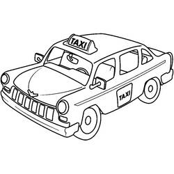Disegno da colorare: Taxi (Trasporti) #137192 - Pagine da Colorare Stampabili Gratuite