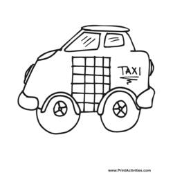 Disegno da colorare: Taxi (Trasporti) #137198 - Pagine da Colorare Stampabili Gratuite