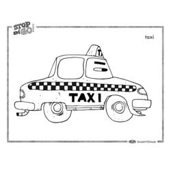 Disegno da colorare: Taxi (Trasporti) #137214 - Pagine da Colorare Stampabili Gratuite