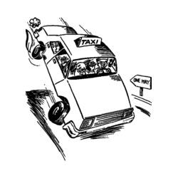 Disegno da colorare: Taxi (Trasporti) #137218 - Pagine da Colorare Stampabili Gratuite