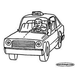 Disegno da colorare: Taxi (Trasporti) #137230 - Pagine da Colorare Stampabili Gratuite