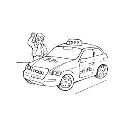 Disegno da colorare: Taxi (Trasporti) #204455 - Pagine da Colorare Stampabili Gratuite