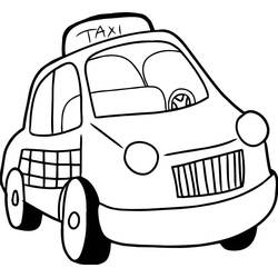 Disegno da colorare: Taxi (Trasporti) #204464 - Pagine da Colorare Stampabili Gratuite