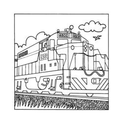 Disegno da colorare: Treno / Locomotiva (Trasporti) #135043 - Pagine da Colorare Stampabili Gratuite