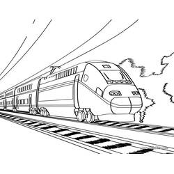 Disegno da colorare: Treno / Locomotiva (Trasporti) #135045 - Pagine da Colorare Stampabili Gratuite
