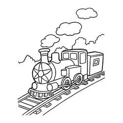 Disegno da colorare: Treno / Locomotiva (Trasporti) #135047 - Pagine da Colorare Stampabili Gratuite