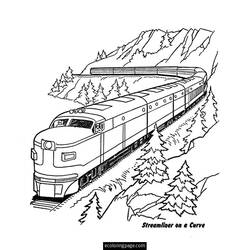 Disegno da colorare: Treno / Locomotiva (Trasporti) #135052 - Pagine da Colorare Stampabili Gratuite