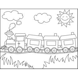 Disegno da colorare: Treno / Locomotiva (Trasporti) #135056 - Pagine da Colorare Stampabili Gratuite
