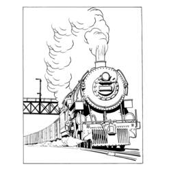 Disegno da colorare: Treno / Locomotiva (Trasporti) #135088 - Pagine da Colorare Stampabili Gratuite