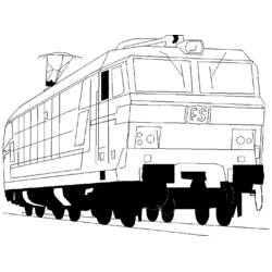 Disegno da colorare: Treno / Locomotiva (Trasporti) #135096 - Pagine da Colorare Stampabili Gratuite