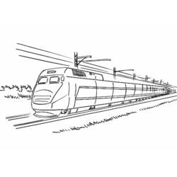 Disegno da colorare: Treno / Locomotiva (Trasporti) #135160 - Pagine da Colorare Stampabili Gratuite