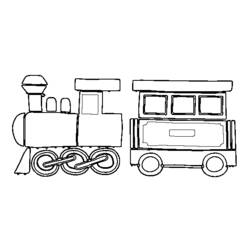 Disegno da colorare: Treno / Locomotiva (Trasporti) #135221 - Pagine da Colorare Stampabili Gratuite
