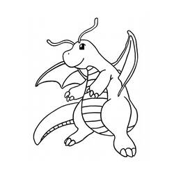 Disegno da colorare: Dragonite (Videogiochi) #181596 - Pagine da Colorare Stampabili Gratuite