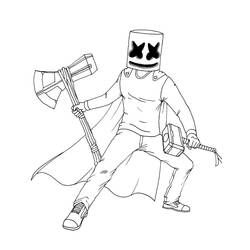 Disegno da colorare: Marshmello Fortnite (Videogiochi) #208254 - Pagine da Colorare Stampabili Gratuite
