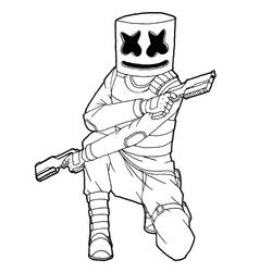 Disegno da colorare: Marshmello Fortnite (Videogiochi) #208259 - Pagine da Colorare Stampabili Gratuite