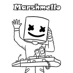 Disegno da colorare: Marshmello Fortnite (Videogiochi) #208270 - Pagine da Colorare Stampabili Gratuite