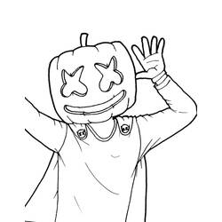 Disegno da colorare: Marshmello Fortnite (Videogiochi) #208272 - Pagine da Colorare Stampabili Gratuite