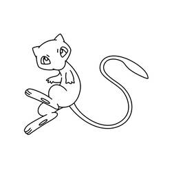 Disegni da colorare: Mew - Pagine da Colorare Stampabili Gratuite
