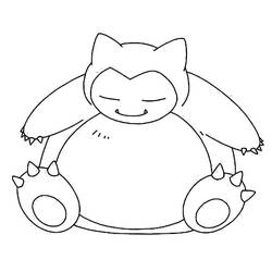 Disegni da colorare: Snorlax - Pagine da Colorare Stampabili Gratuite