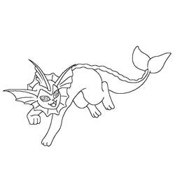 Disegno da colorare: Vaporeon (Videogiochi) #184366 - Pagine da Colorare Stampabili Gratuite
