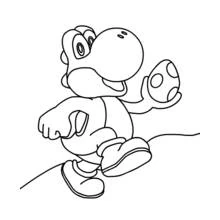 Disegni da colorare: Yoshi - Pagine da Colorare Stampabili Gratuite