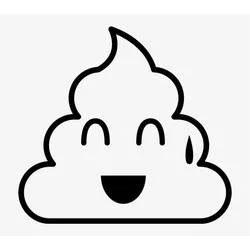 Disegno Cacca sorridente con una goccia di sudore da colorare Disegno Cacca sorridente con una goccia di sudore da colorare