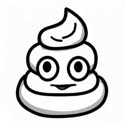 Disegno Cacca emoji con faccia sorridente da colorare Disegno Cacca emoji con faccia sorridente da colorare