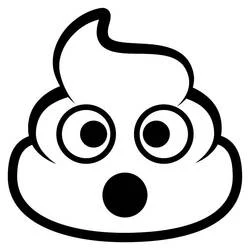 Disegno Cacca Emoji sorpresa da colorare Disegno Cacca Emoji sorpresa da colorare