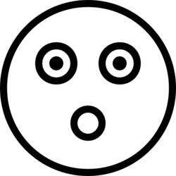 Disegno Emoji con faccia sorpresa da colorare