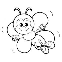 Disegno Ape sorridente che saluta da colorare