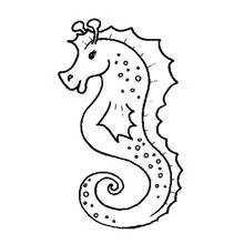 Disegno Cavalluccio marino con coda a spirale da colorare Disegno Cavalluccio marino con coda a spirale da colorare