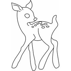 Disegno Cerva cerbiatto con dorso maculato da colorare