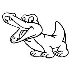 Disegno Coccodrillo con la bocca spalancata da colorare Disegno Coccodrillo con la bocca spalancata da colorare