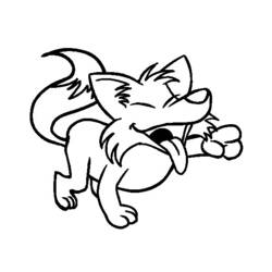 Disegno Coyote che ride correndo da colorare Disegno Coyote che ride correndo da colorare