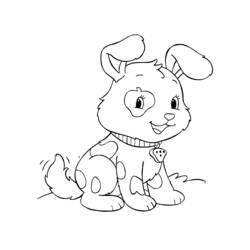 Disegno Cucciolo seduto con pelo maculato da colorare Disegno Cucciolo seduto con pelo maculato da colorare