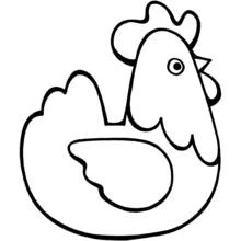 Gallina - Disegni da colorare gratuiti Gallina - Disegni da colorare gratuiti