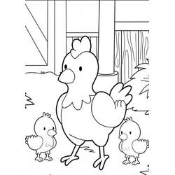 Gallina e Pulcino - Disegni da colorare gratuiti