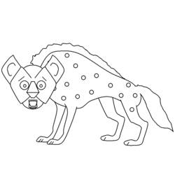 Disegno Iena in piedi con corpo maculato da colorare
