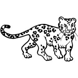 Disegno Leopardo che cammina da colorare