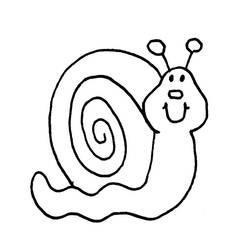 Disegno Lumaca sorridente con guscio a spirale da colorare