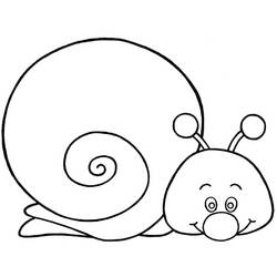 Disegno Lumaca con un grande guscio a spirale da colorare