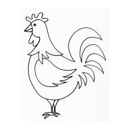 Disegno Pollo in piedi con fierezza da colorare Disegno Pollo in piedi con fierezza da colorare
