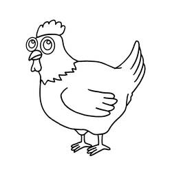 Disegno Pollo con occhi grandi e rotondi da colorare Disegno Pollo con occhi grandi e rotondi da colorare