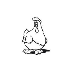 Disegno Pollo in piedi con sguardo curioso da colorare Disegno Pollo in piedi con sguardo curioso da colorare