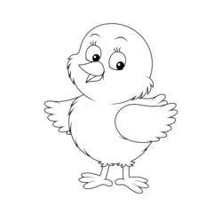 Disegno Pulcino in piedi con le ali aperte da colorare Disegno Pulcino in piedi con le ali aperte da colorare